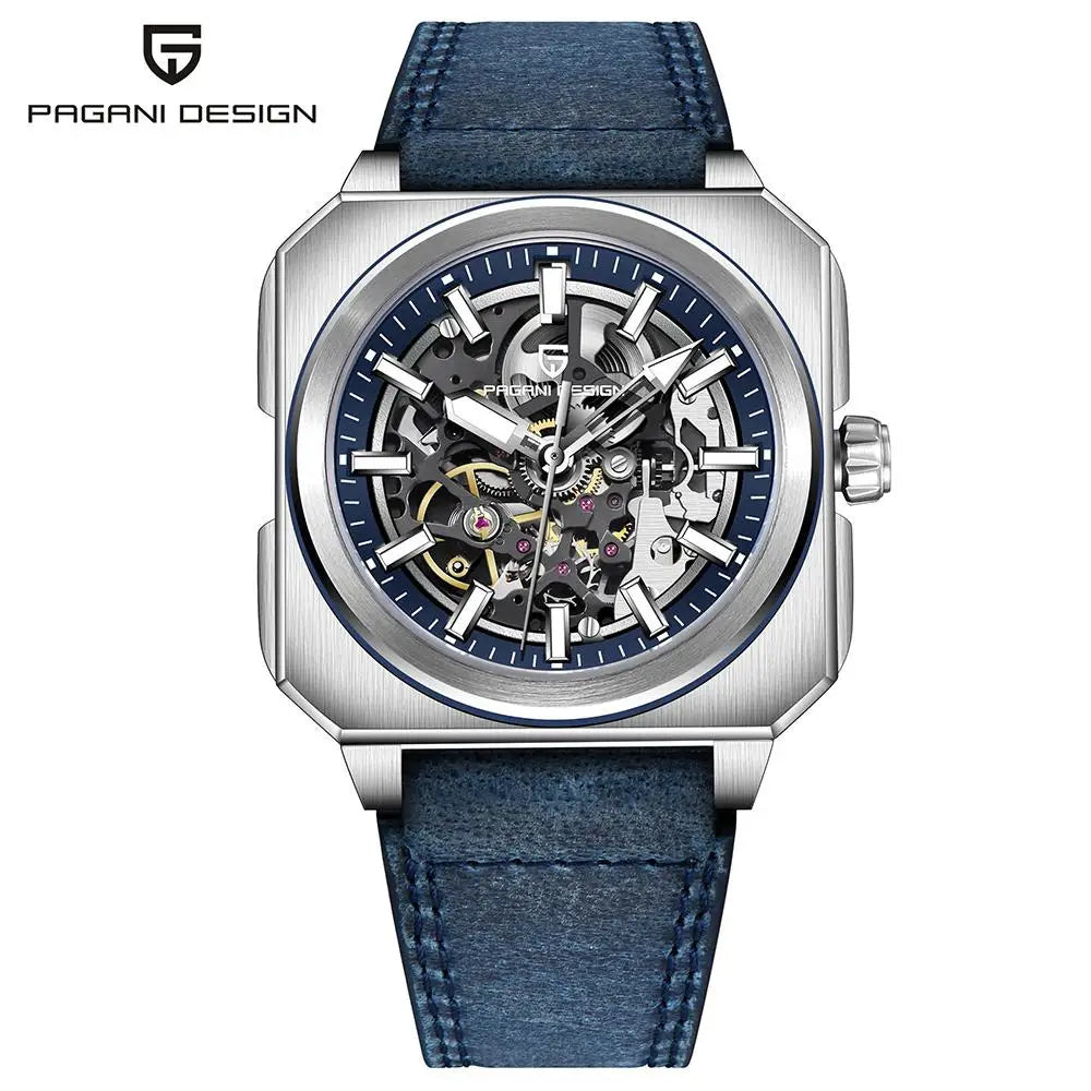 PAGANI DESIGN 38mm Square Luminous Dial 50m Waterproof Tourbillon Men's Mechanical Automatic Watch 2024 Hot Selling PD1791