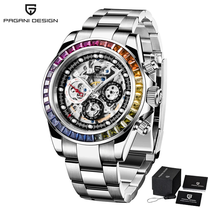 PAGANI DESIGN Mens Mechanical Watches Automatic Watch Men 2023 Top Brand Luxury Stainless Steel Sapphire Sport Relogio Masculino