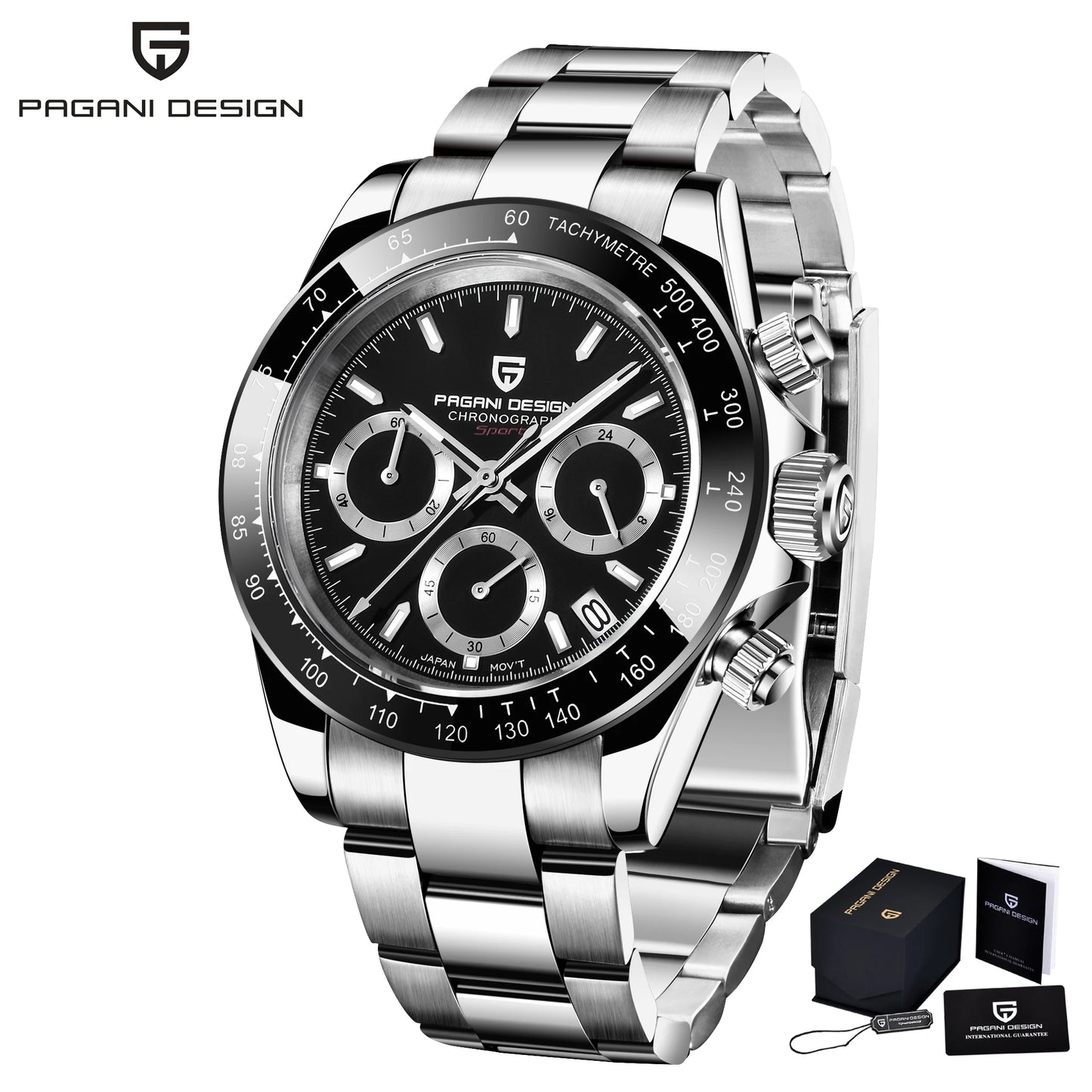 2025 New PAGANI DESIGN Top Men Sports Quartz Watch 40MM Sapphire Stainless Steel 100m Waterproof Luxus Chronograph Reloj Hombre