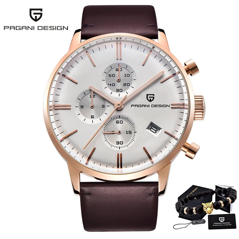 PAGANI DESIGN 2720 Men's Watches Quartz Business watch Auto Date Mens Watches Japan Movt Watch Men Chronograph Relogio Masculino