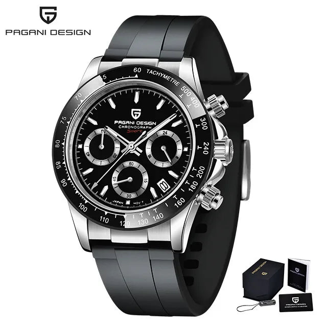 2025 New PAGANI DESIGN Top Men Sports Quartz Watch 40MM Sapphire Stainless Steel 100m Waterproof Luxus Chronograph Reloj Hombre