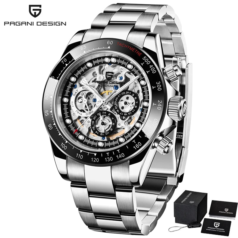 PAGANI DESIGN Mens Mechanical Watches Automatic Watch Men 2023 Top Brand Luxury Stainless Steel Sapphire Sport Relogio Masculino