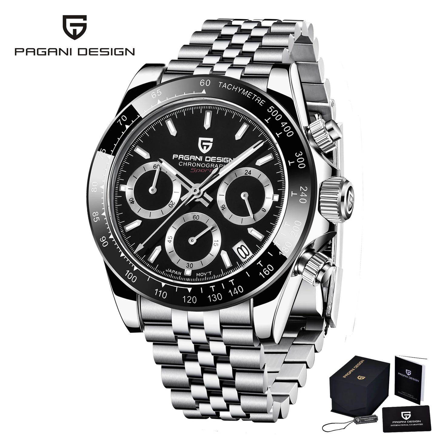 2025 New PAGANI DESIGN Top Men Sports Quartz Watch 40MM Sapphire Stainless Steel 100m Waterproof Luxus Chronograph Reloj Hombre