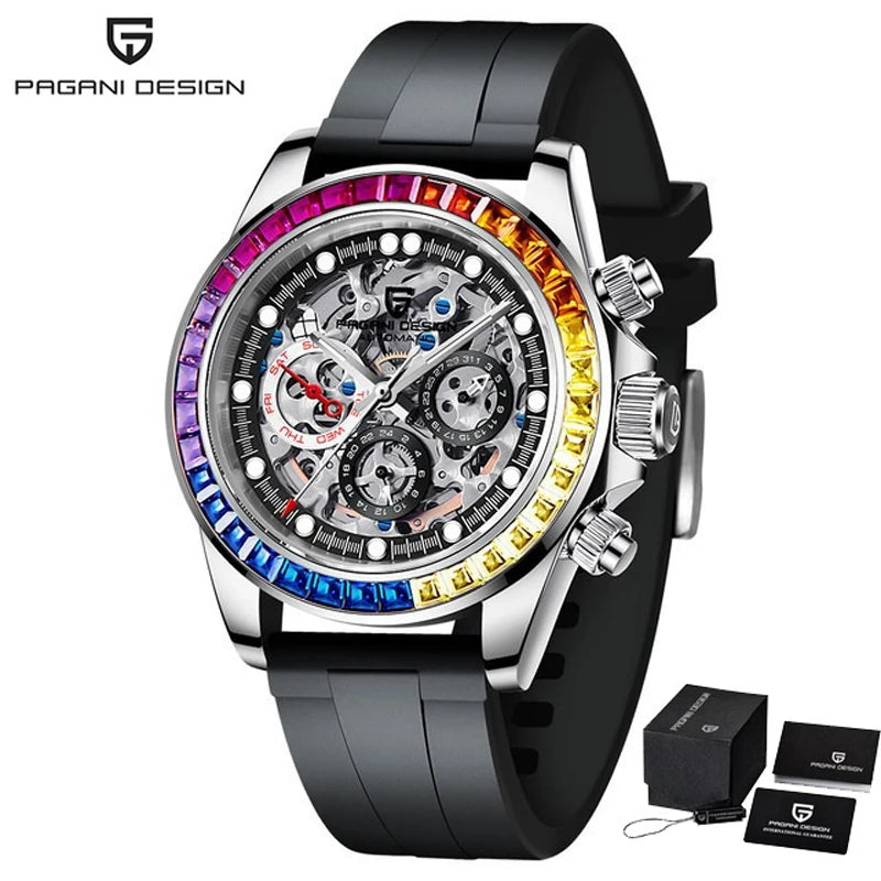 PAGANI DESIGN Mens Mechanical Watches Automatic Watch Men 2023 Top Brand Luxury Stainless Steel Sapphire Sport Relogio Masculino