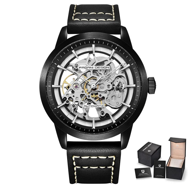 2023 PAGANI DESIGN New Men's Luxury Automatic Mechanical Watch Stainless Steel Waterproof Sports Leather Watch Relogio Masculino