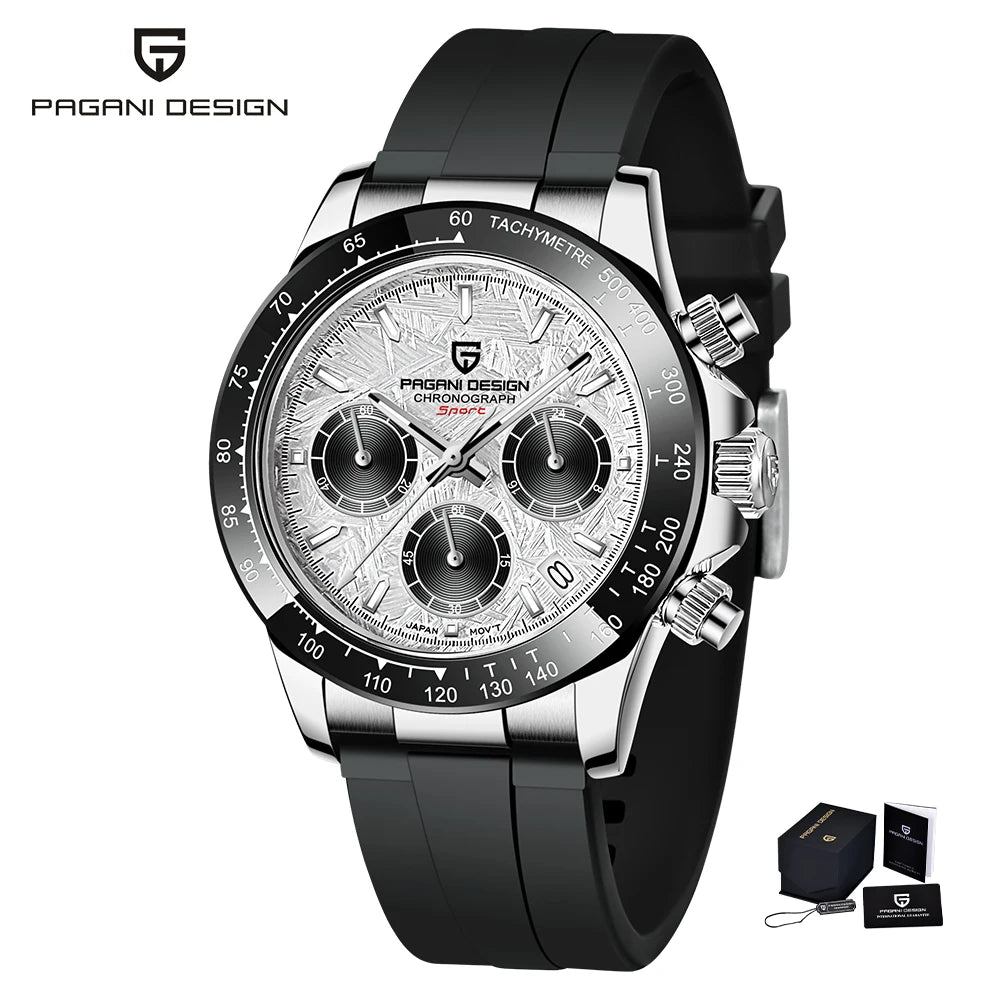 2025 New PAGANI DESIGN Top Men Sports Quartz Watch 40MM Sapphire Stainless Steel 100m Waterproof Luxus Chronograph Reloj Hombre