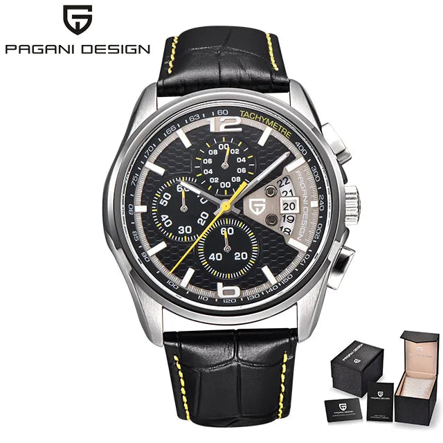 Top luxury brand PAGANI DESIGN Men's watches fashion sport wristwatch male quartz chornograph men waterproof clock Reloj hombres