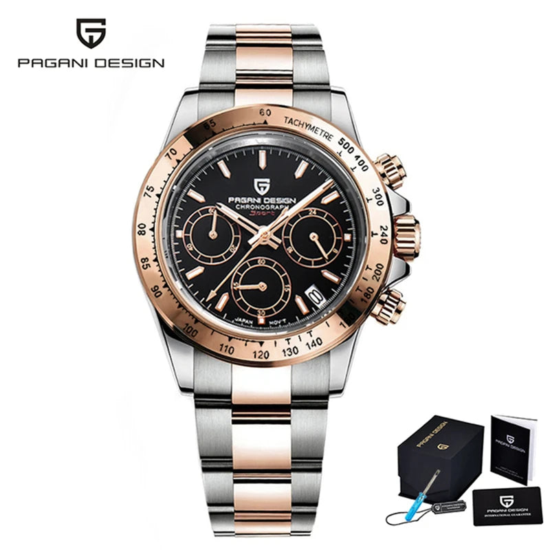 PAGANI DESIGN Men's Watches 2023 Top Brand Sports Men Quartz Wristwatches Waterproof Stainless Steel Business Clock Reloj Hombre