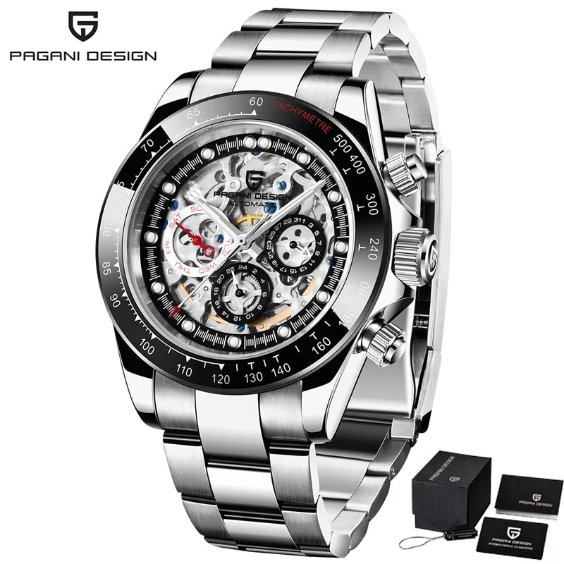 PAGANI DESIGN Mens Mechanical Watches Automatic Watch Men 2023 Top Brand Luxury Stainless Steel Sapphire Sport Relogio Masculino