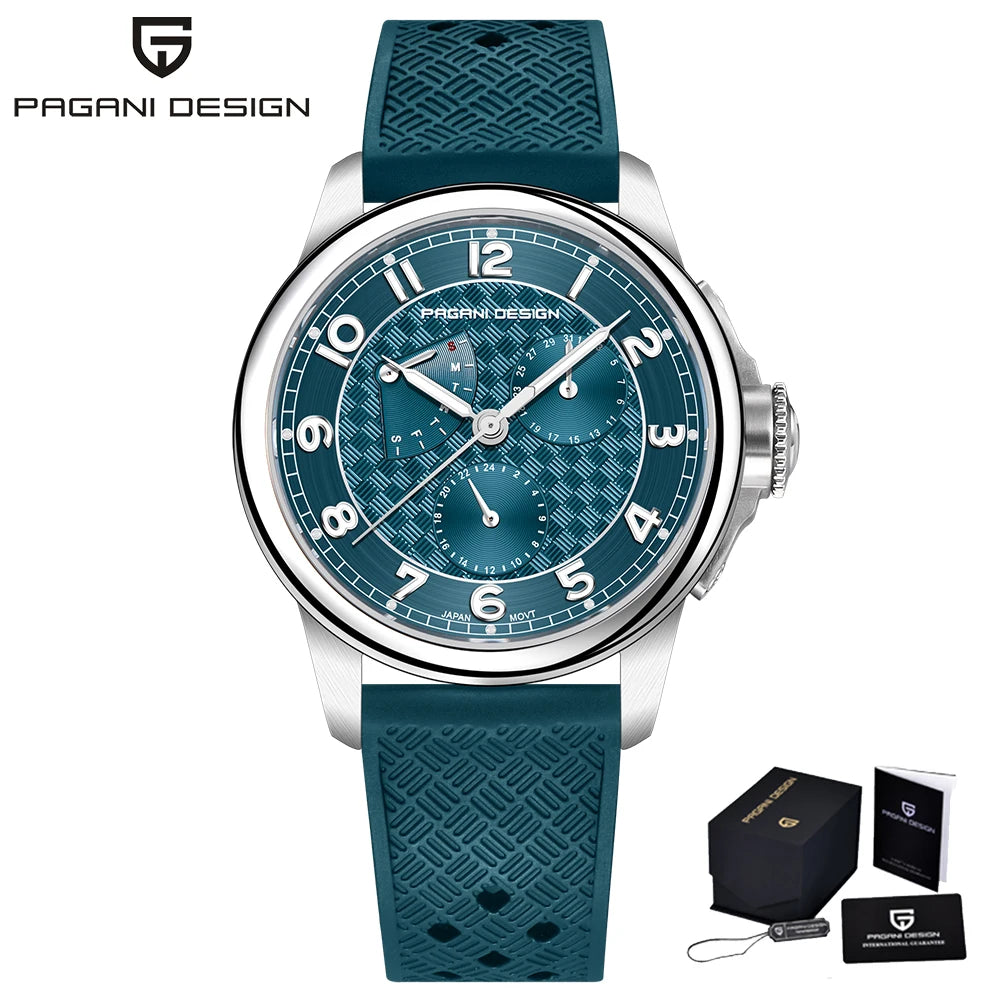 PAGANI DESIGN Watch Quartz Wristwatch Luxury Men's Steel Watches Sapphire Glass Sports Business Watch for Men reloj hombre