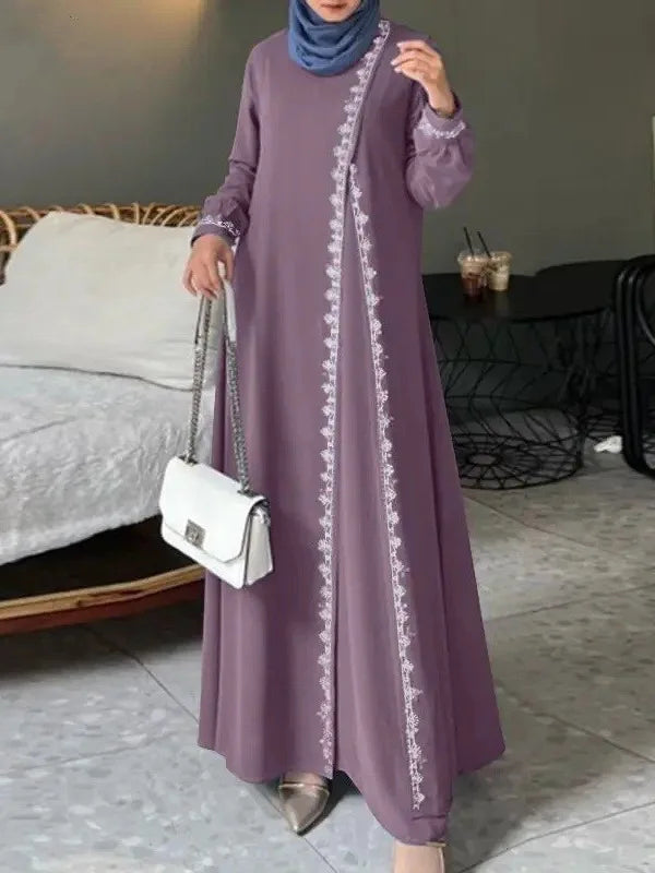 Women's Long Sleeve Lace Robe, Ramadan, Islamic, Arab, Muslim, Bohemian, Luxury Fashion, Spring Vest