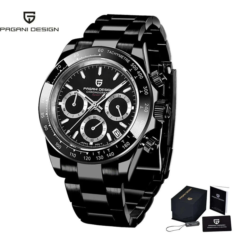 Pagani Design 2024 New Fashion Business Men's Timekeeping Quartz Watch Top grade Sapphire Stainless Steel Waterproof 10Bar Lumin