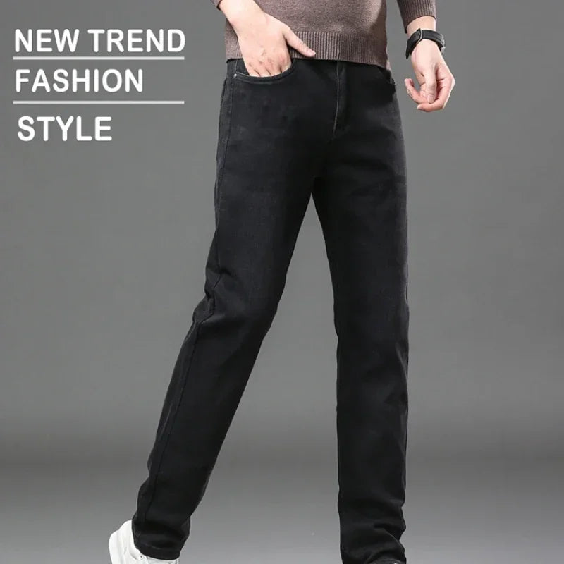 2024 Spring and Autumn New High-grade Classic Black Denim Trousers for Men  Jeans  Homme Sexy Y2k Clothes