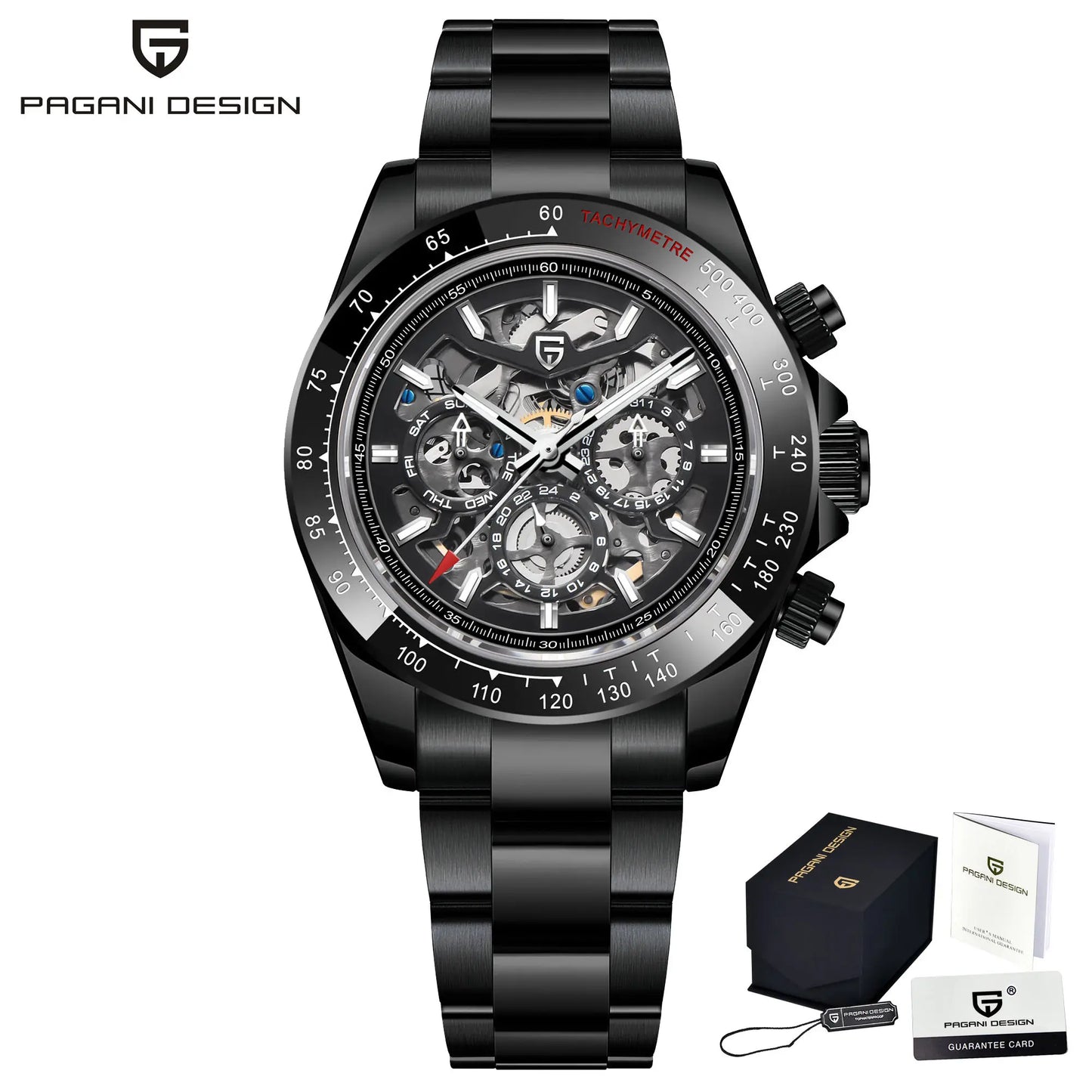 Pagani Design HZ 2196G Automatic Mechanical Watch Stainless Steel Waterproof Sport 10Bar Luxury Casual Watch for Men Reloj Hombr