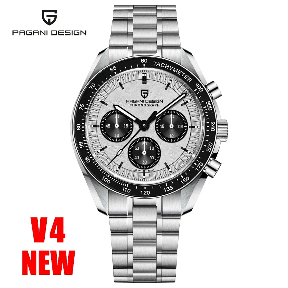 PAGANI DESIGN 2024 New AK Project Men's Watches Luxury Quartz Wrist Watch For Men AR Sapphire Speed Chronograph Automatic Date