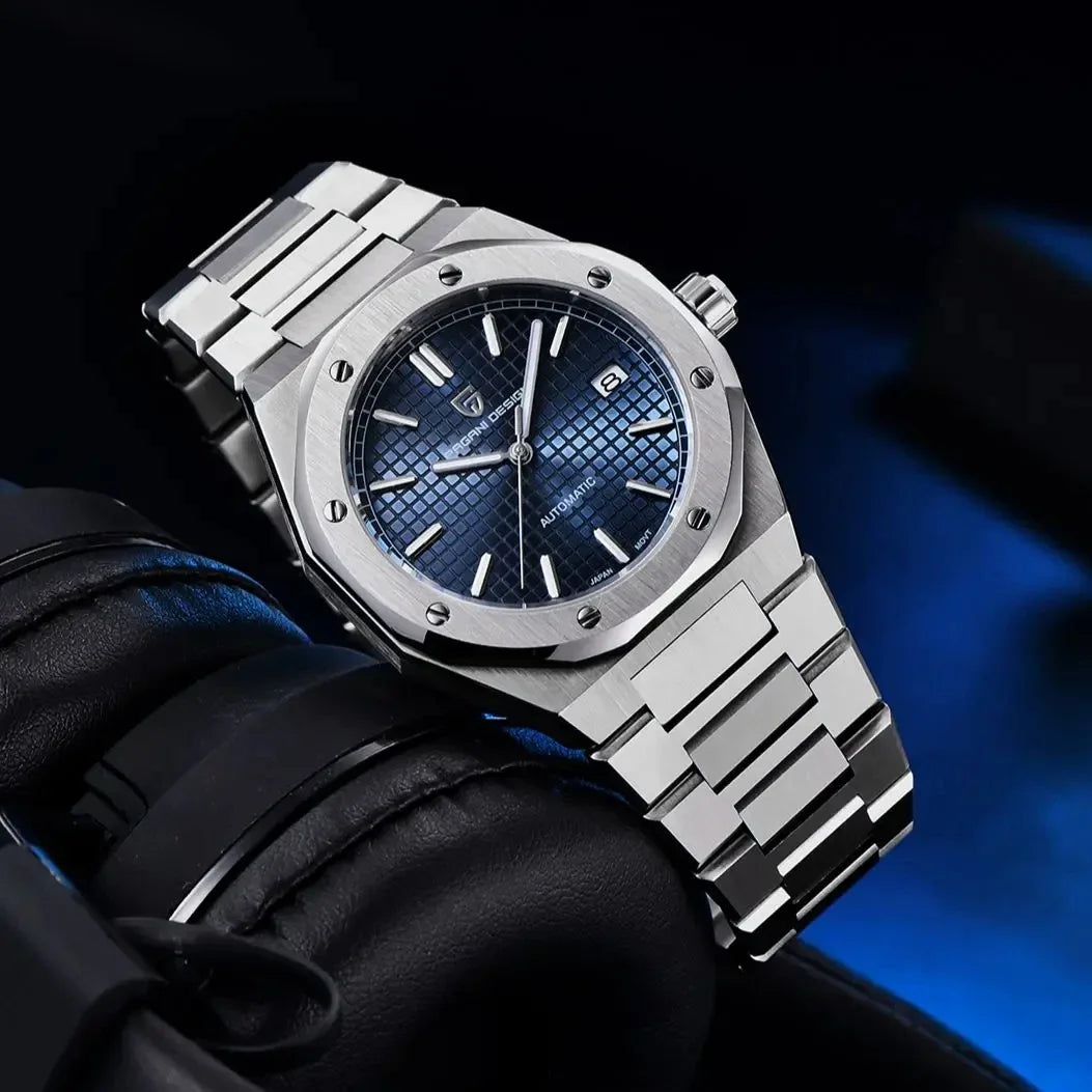 Pagani Design 2024 New Nh35 Business Men's Automatic Mechanical Watch Luxury Sapphire Stainless Steel Waterproof 20Bar Night Li