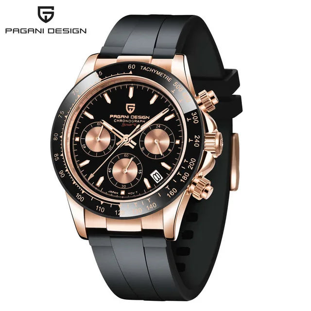 40mm New V2 PAGANI DESIGN Men's Quartz Watches Sapphire Retro Chronograph Stainless Steel Waterproof Watch Men Relogio Masculino