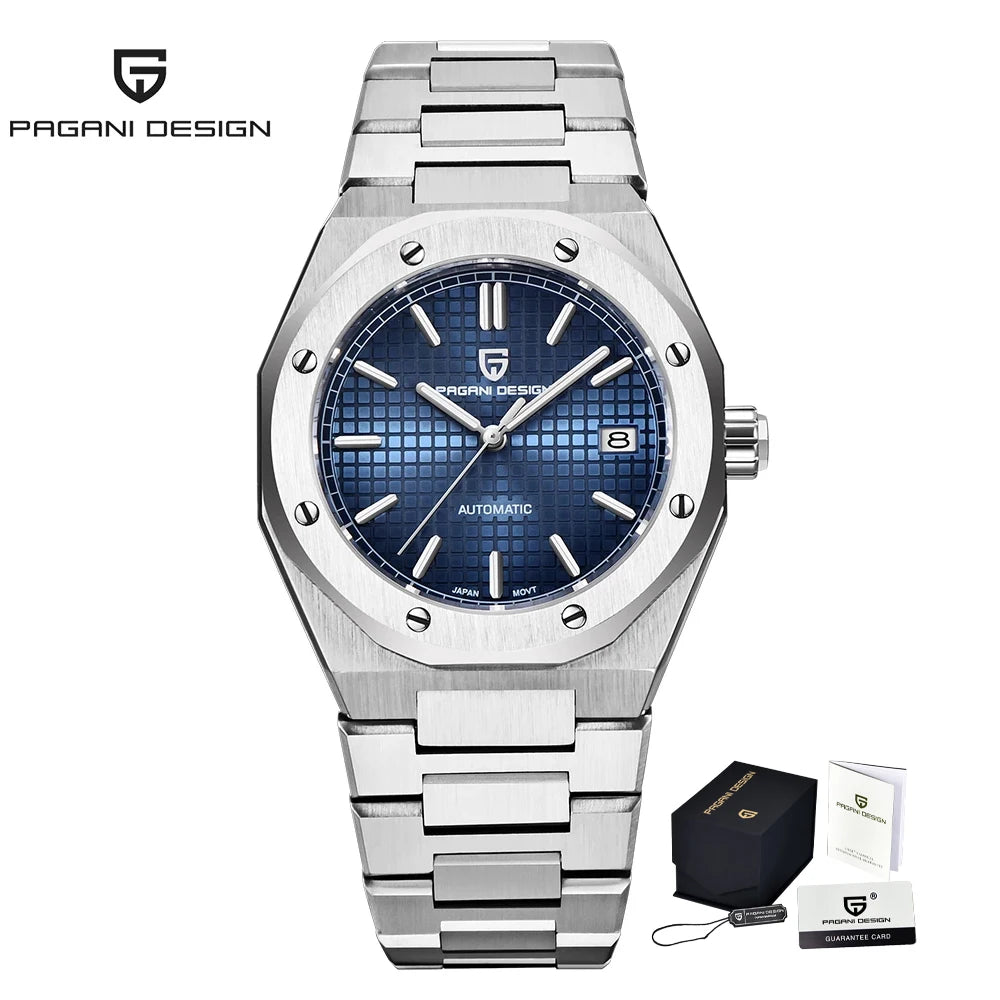 Pagani Design 2024 New Nh35 Business Men's Automatic Mechanical Watch Luxury Sapphire Stainless Steel Waterproof 20Bar Night Li