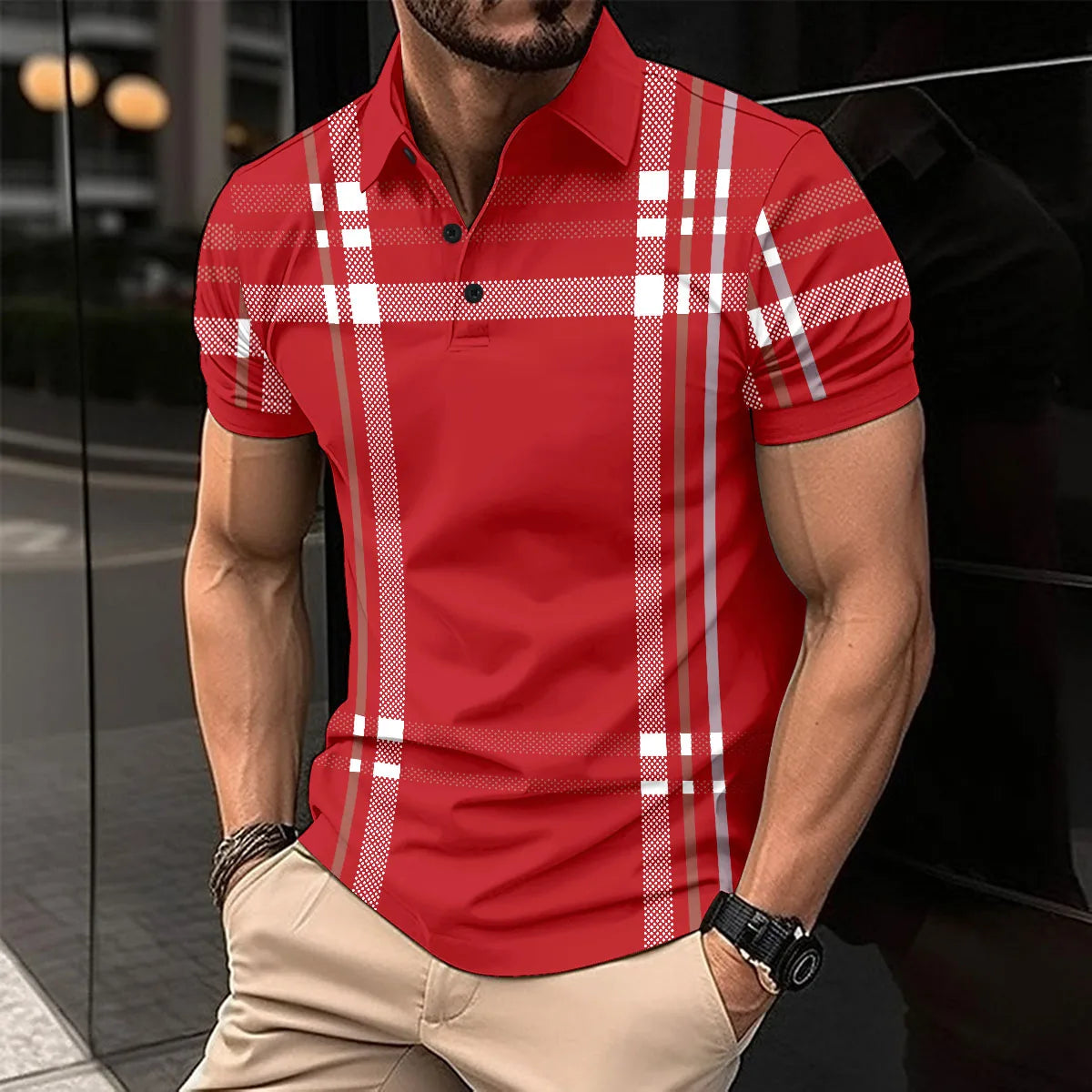 Summer's Best-Selling Men's Striped POLO Shirt, Men's T-Shirt Casual Comfort, Street Style Men's Top, The Perfect Gift For Men