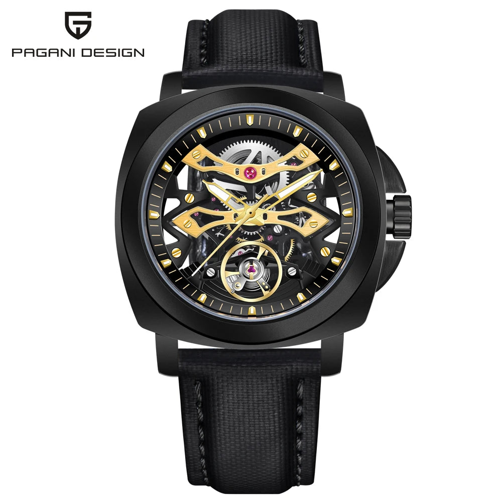 2024 New PAGANI DESIGN Mens Mechanical Watches Top Luxury Hollow Tourbillon Automatic Watch For Men Waterproof Sports Clock Gift