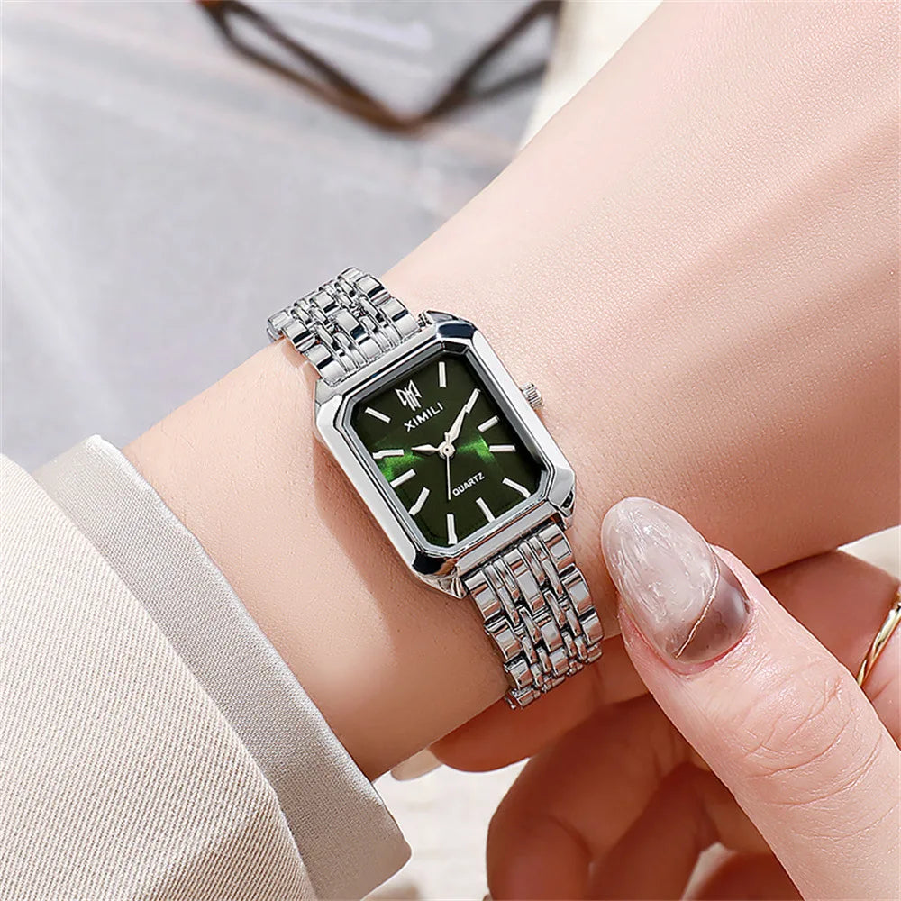 UTHAI  New Women Watch Light Luxury Brand Stainless Steel Ladies Business Watches Female Student Fashion Quartz Wristwatches