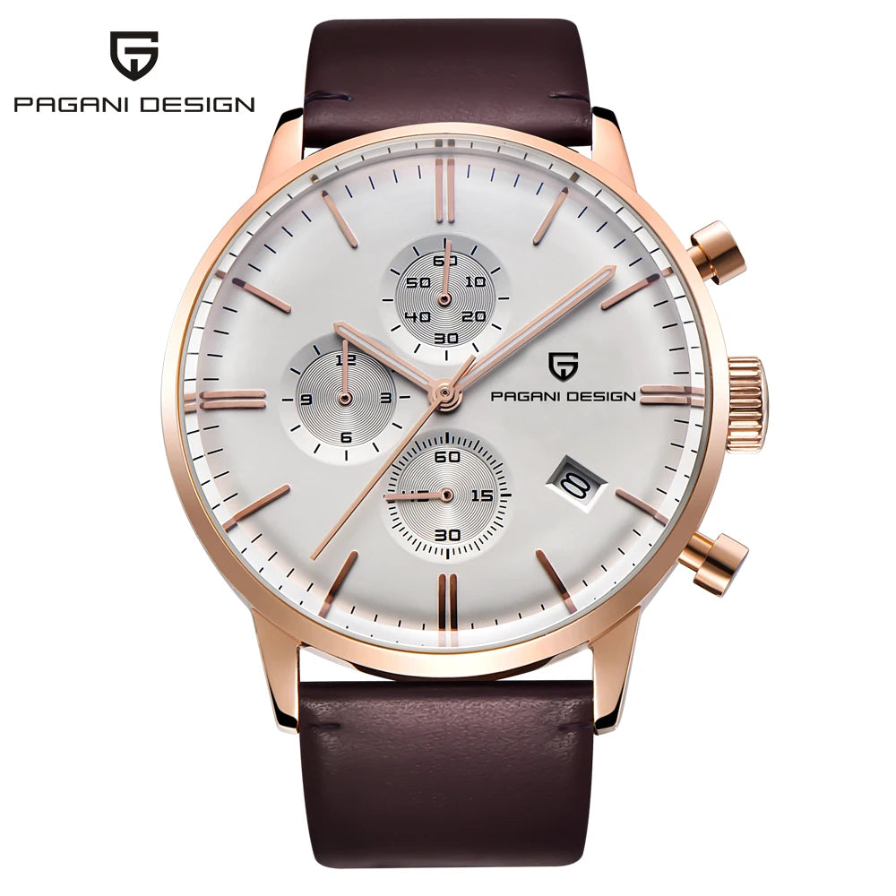 PAGANI DESIGN Men Quartz Watch Top Brand Luxury Chronograph Stopwatch Waterproof Original Watch For Men reloj hombre PD2720