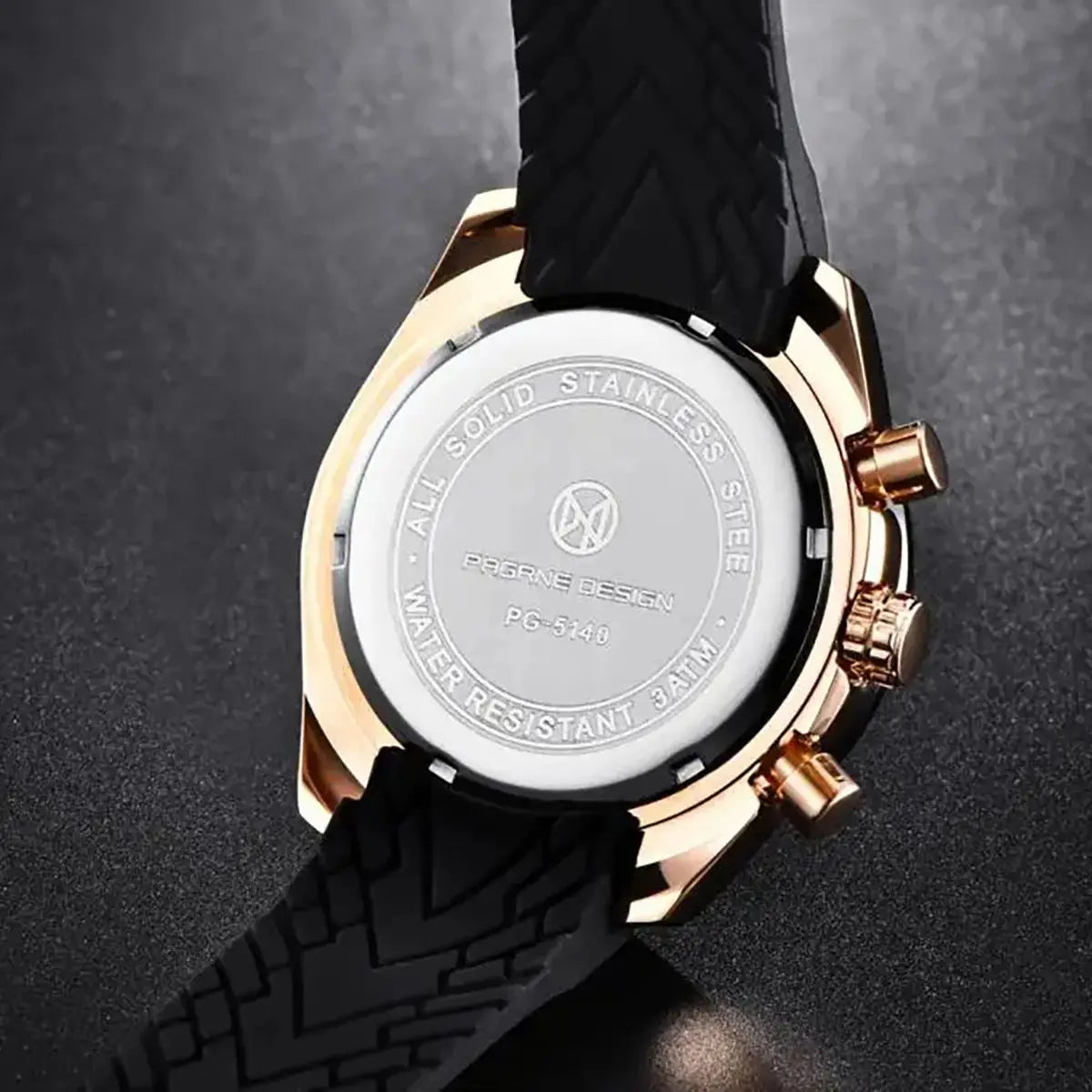 Pagane Design 2024 New 44mm Men's Automatic Quartz Watch Luxury Sapphire Rubber Waterproof 20Bar Classic Casual Reloj Hombre Men