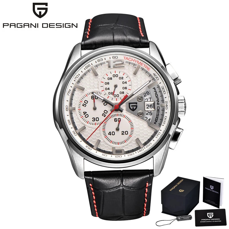 PAGANI DESIGN 2024 Men Quartz Watches Luxury Brands Fashion Movement Military Watches Leather Quartz Watches Relogio Masculino