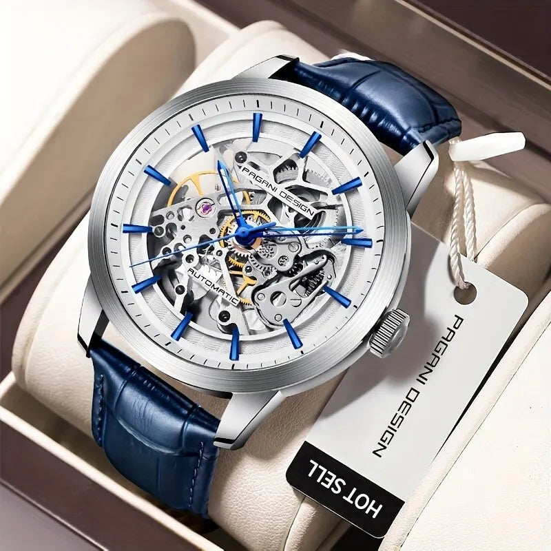 2024 PAGANI DESIGN New Men Luxury Automatic Mechanical Watch Stainless Steel Waterproof Sports Leather Watch Relogio Masculino