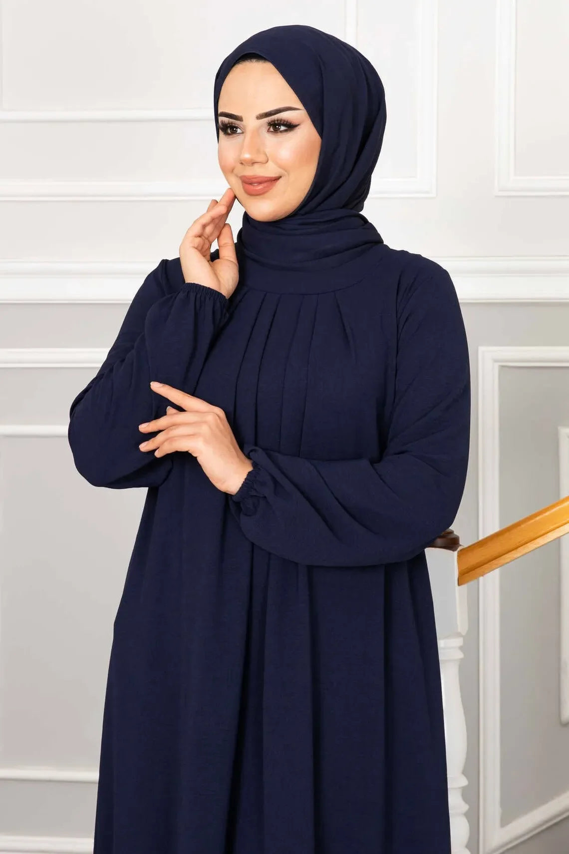 Turkish Muslim Dress Modest Pleated Dresses Abayas for Women Ball Evening Robe Femme Musulmane Dubai Abaya Kaftan Islam Clothing