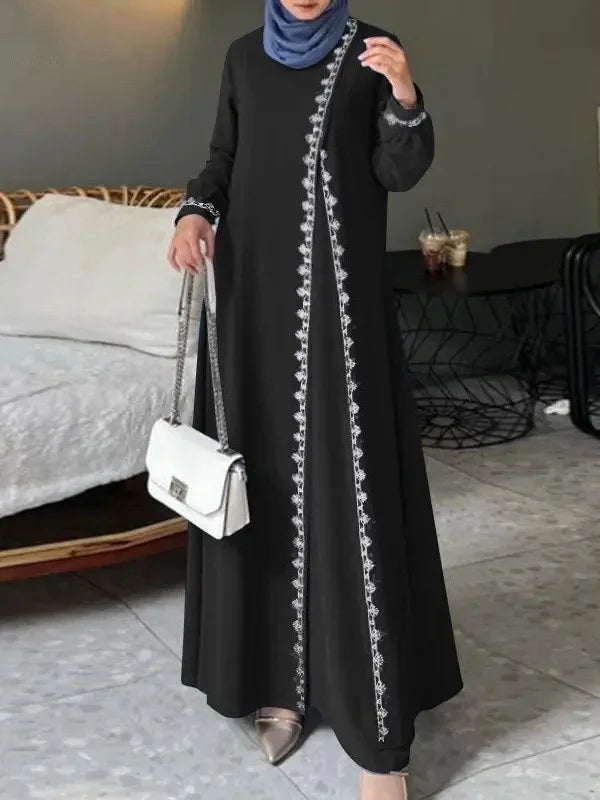 Women's Long Sleeve Lace Robe, Ramadan, Islamic, Arab, Muslim, Bohemian, Luxury Fashion, Spring Vest