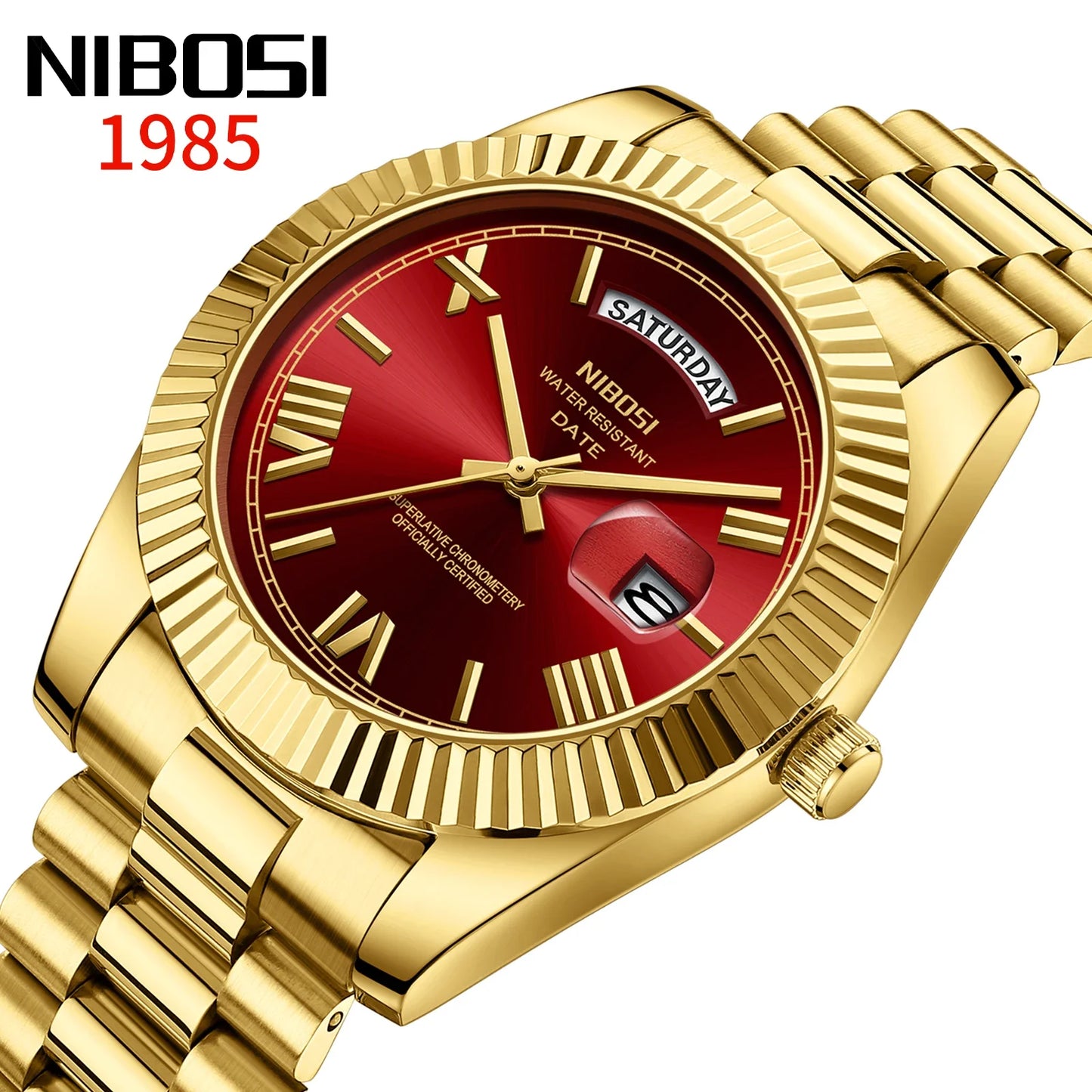 NIBOSI Brand Original Stainless Steel Quartz Watches For Men Luxury Date Display Luminous Fashion Men's Watch relogios masculino