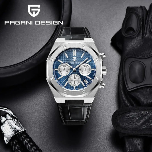 Pagani Design 2024 New VK63 Fashionable Men's Quartz Chronograph Luxury Sapphire Stainless Steel Waterproof Sport 20Bar Luminous