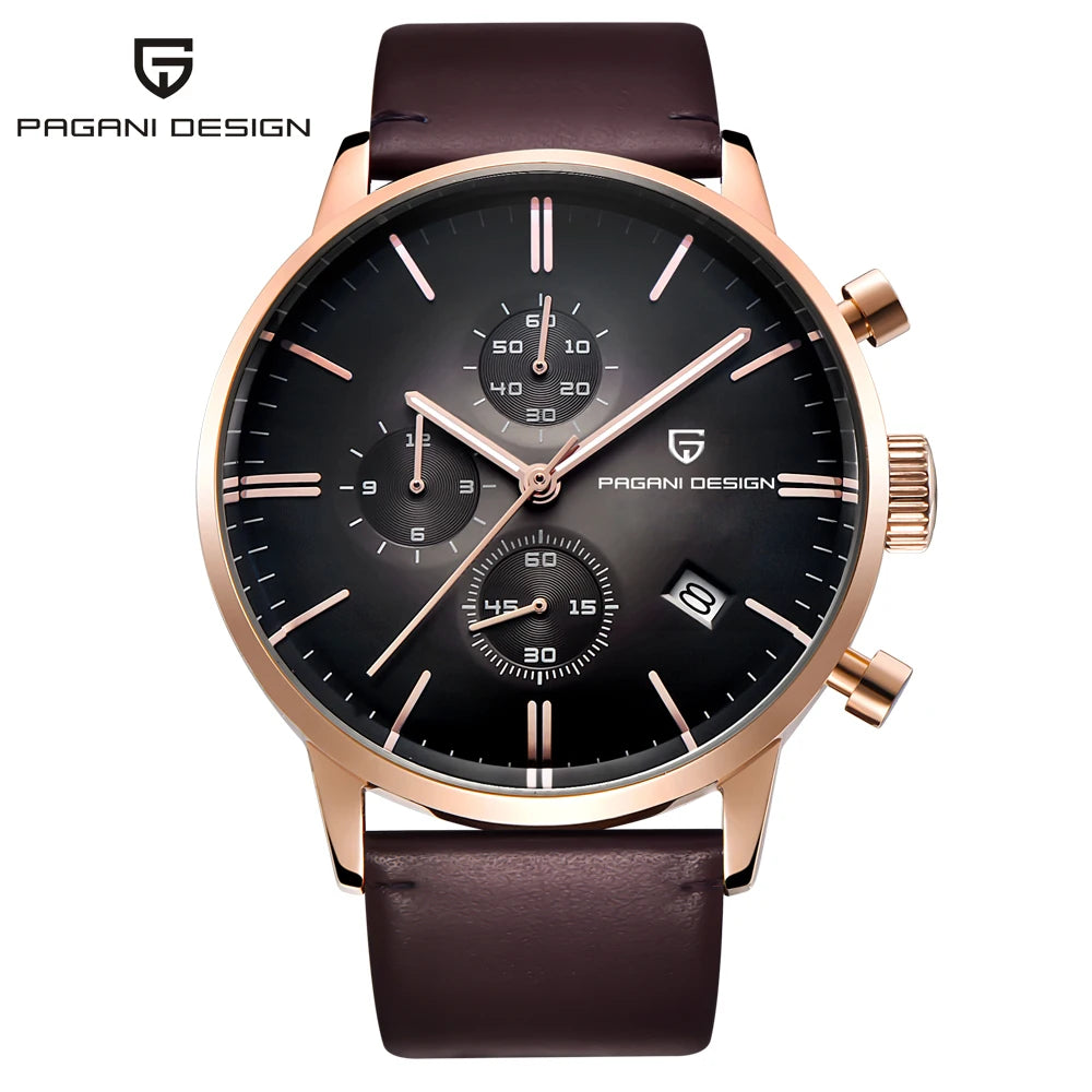 PAGANI DESIGN Men Quartz Watch Top Brand Luxury Chronograph Stopwatch Waterproof Original Watch For Men reloj hombre PD2720