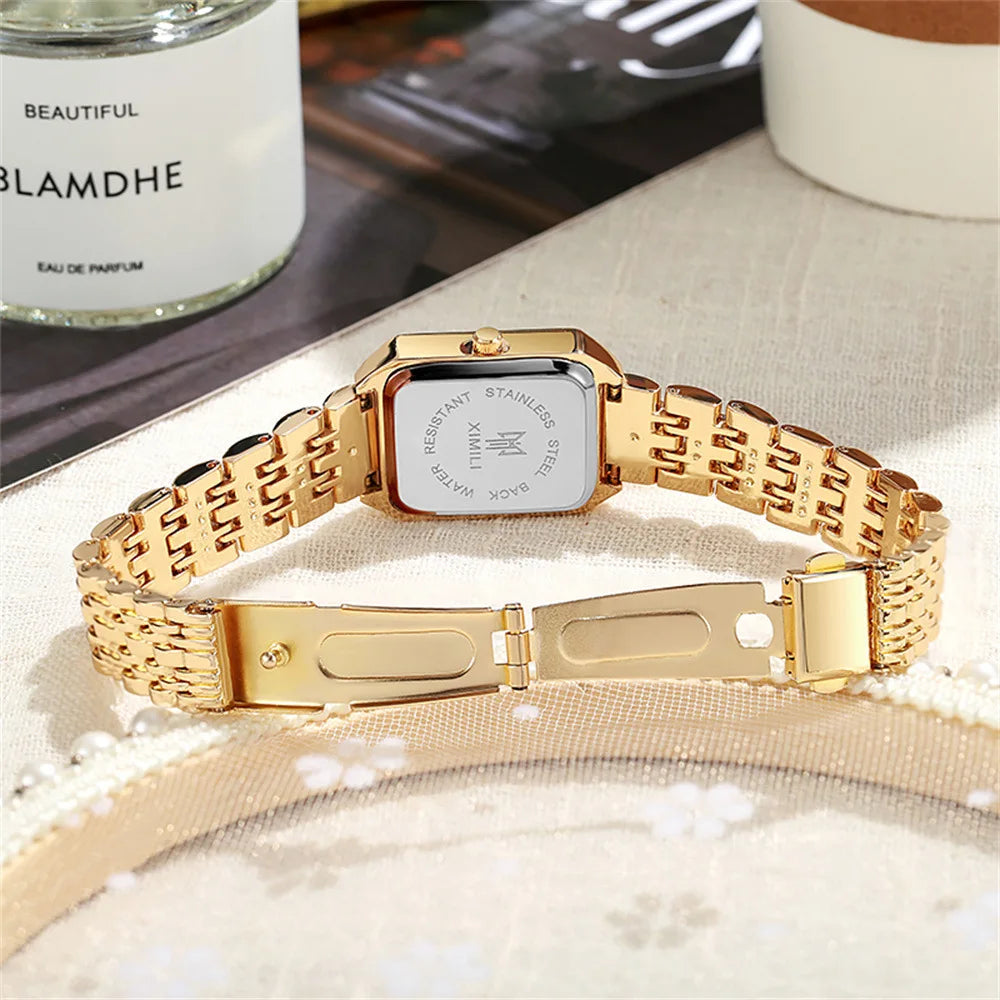 UTHAI  New Women Watch Light Luxury Brand Stainless Steel Ladies Business Watches Female Student Fashion Quartz Wristwatches