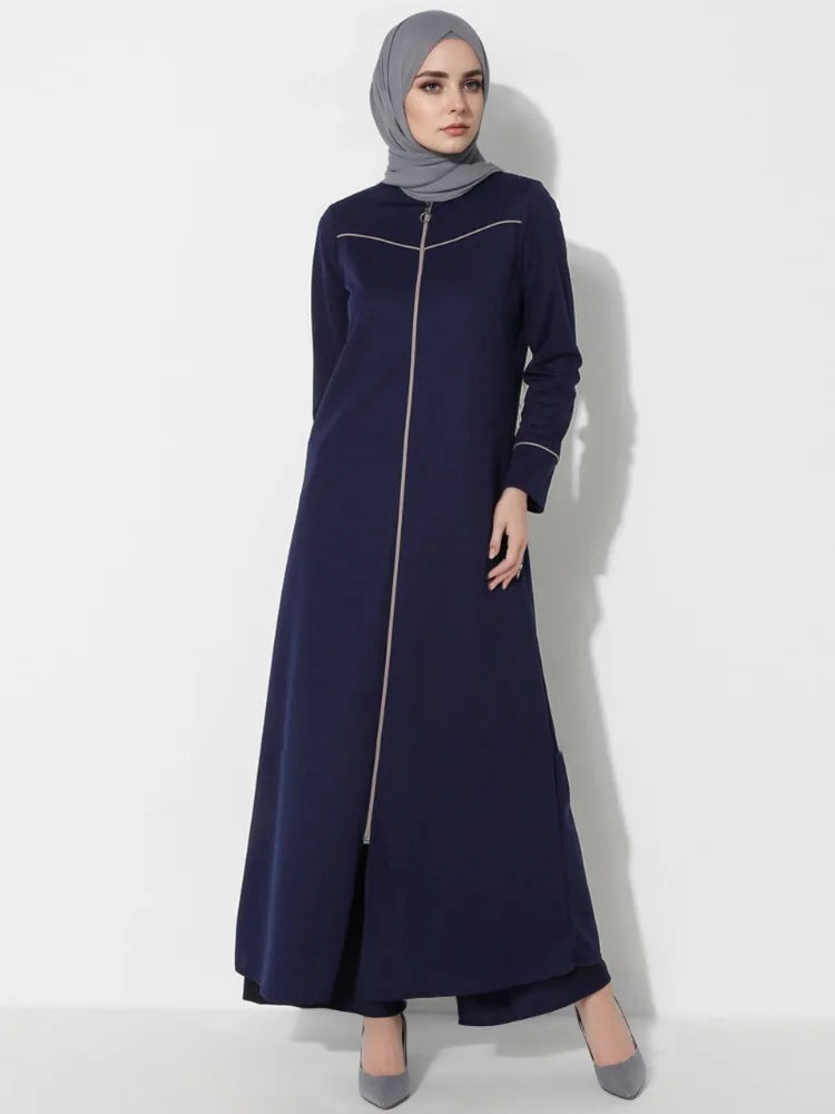 Islam Abaya Dress for Women, Monochromatic Abayas, Sporty Robe, Female Muslim Dress, Europe and Dubai America, New, 2020