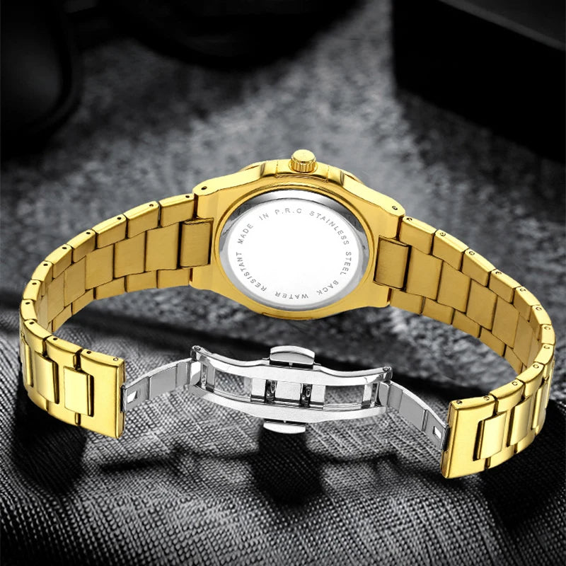 Men Business Quartz Watch Fashion Stainless Steel Quartz Wrist Watch Waterproof Men Wristwatch For Male Clock 2025 Brand Luxury