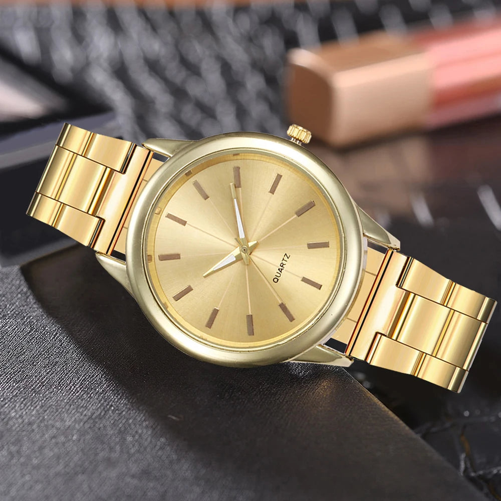 Classic Vintage 2024 Simple Women Watches Stainless Steel Dial Casual Bracele Wrist  Gift For Women Clock Quartz Wristwatches