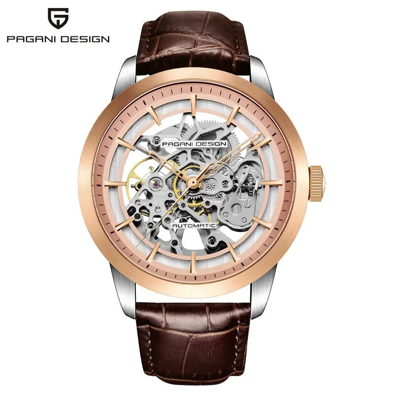 2024 PAGANI DESIGN New Men Luxury Automatic Mechanical Watch Stainless Steel Waterproof Sports Leather Watch Relogio Masculino