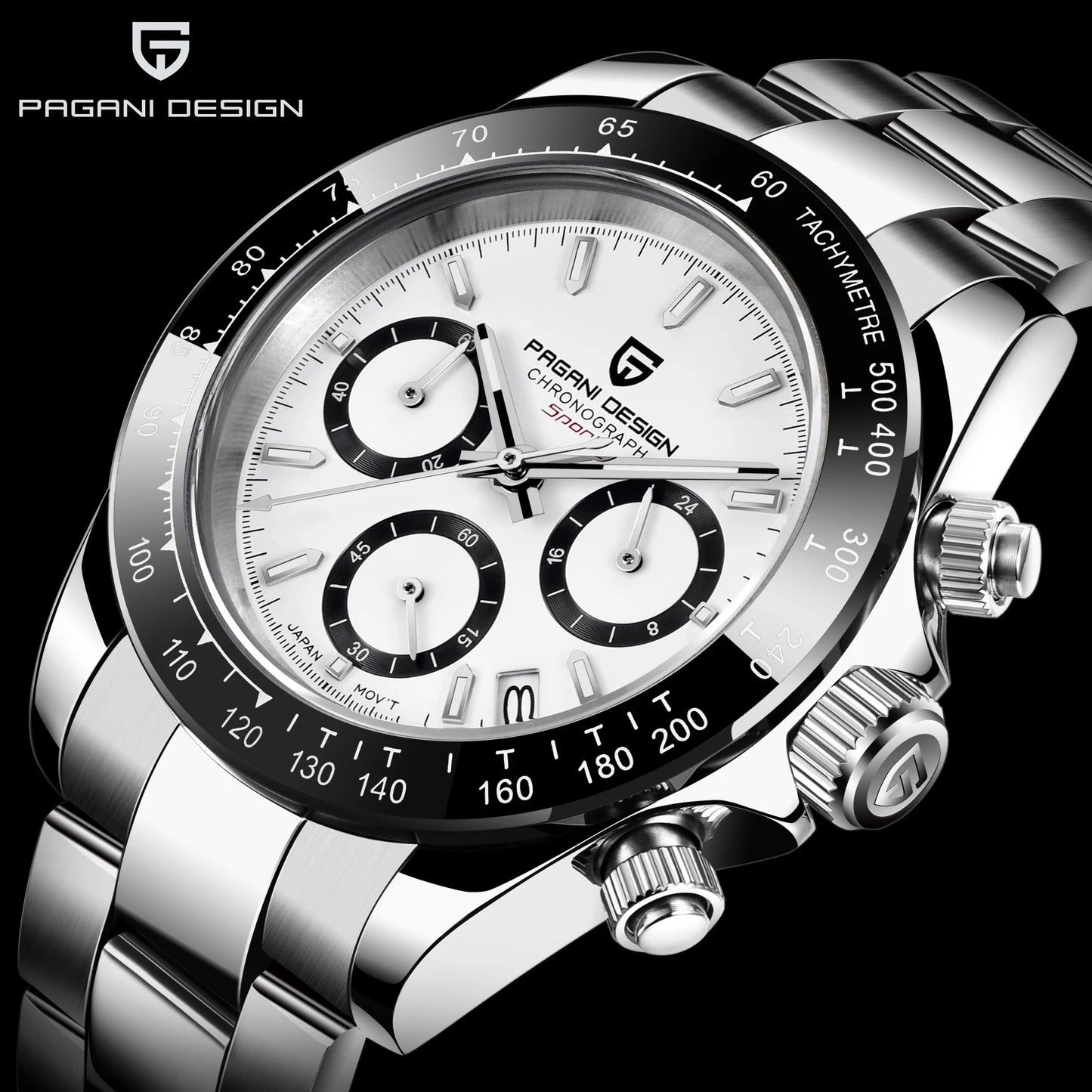 2025 New PAGANI DESIGN Top Men Sports Quartz Watch 40MM Sapphire Stainless Steel 100m Waterproof Luxus Chronograph Reloj Hombre