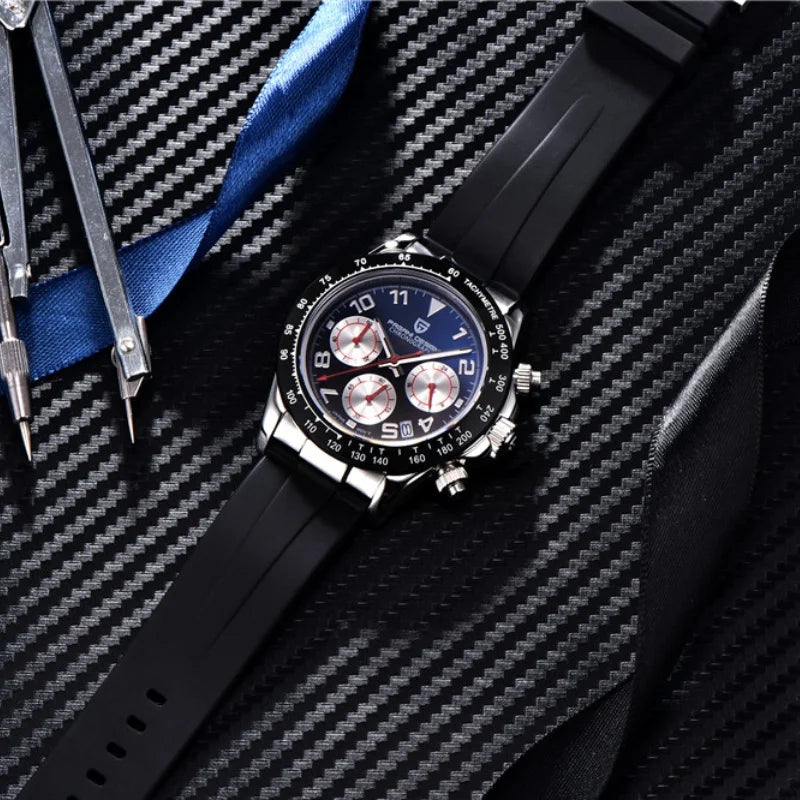 PAGANI DESIGN Luxury Business Men's Watches Sapphire Glass Quartz Watch Sport Chronograph 100M Luminous Waterproof Clock