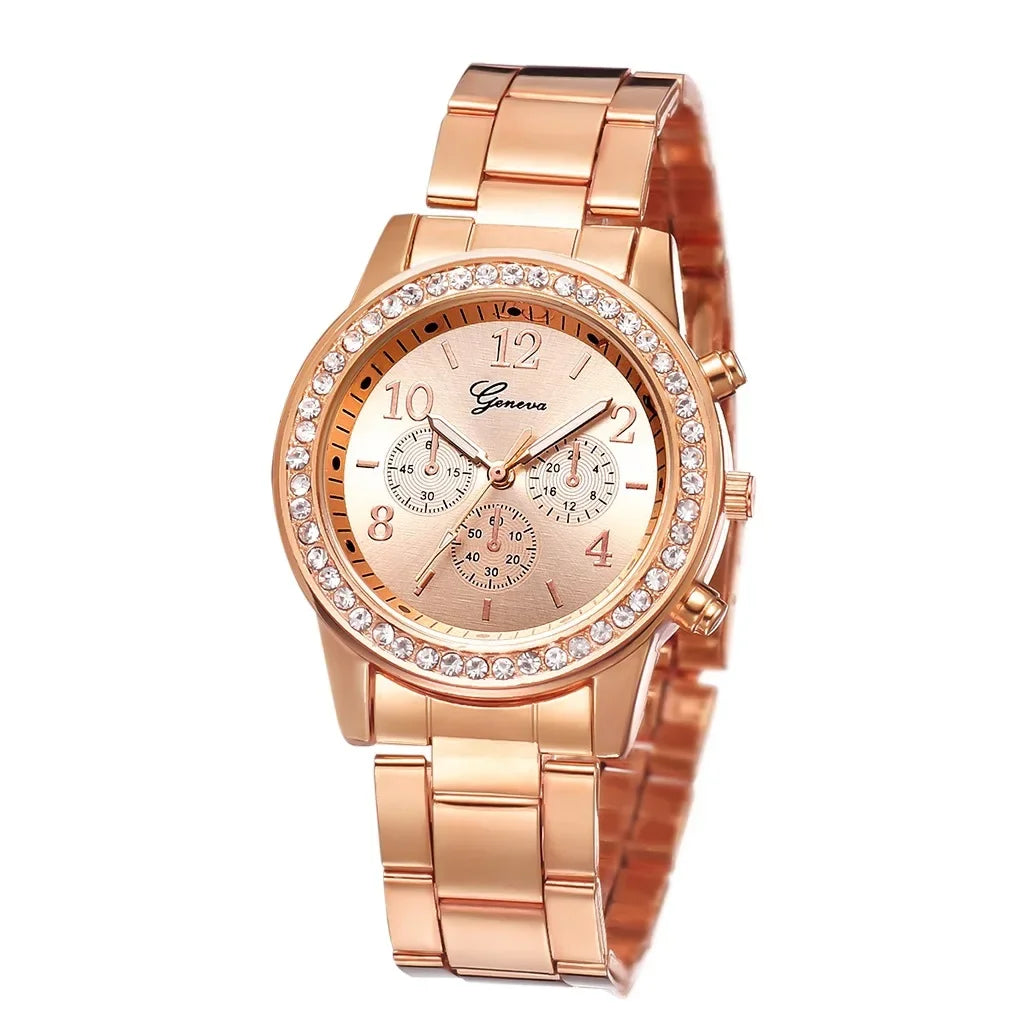 Women Watches Fashion Rose Gold Watch Ladies Bracelet Wristwatches Stainless Steel Silver Strap Female Quartz Watch Clock