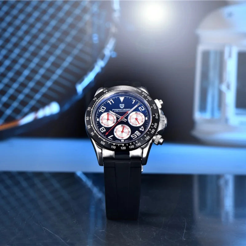 PAGANI DESIGN Luxury Business Men's Watches Sapphire Glass Quartz Watch Sport Chronograph 100M Luminous Waterproof Clock