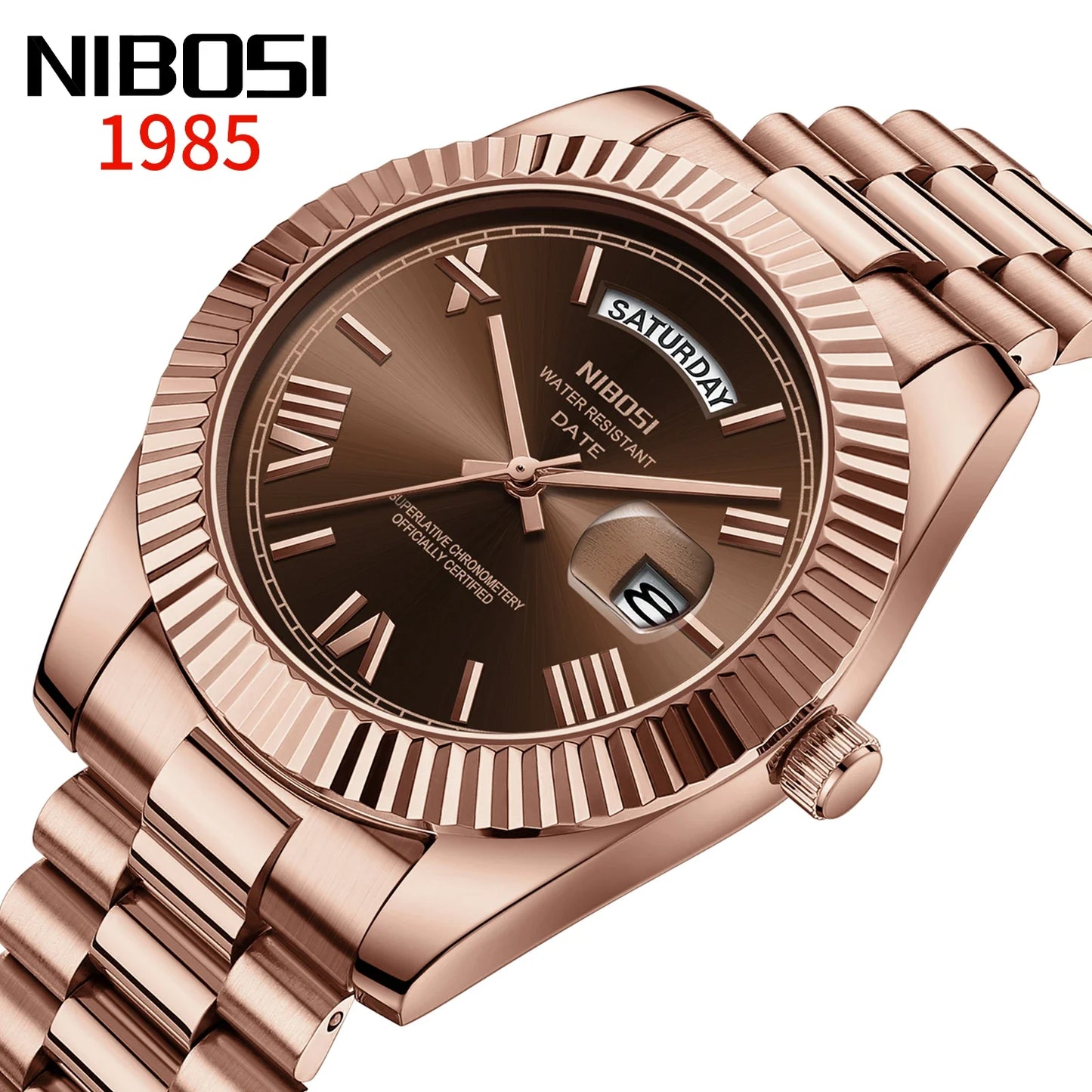 NIBOSI Brand Original Stainless Steel Quartz Watches For Men Luxury Date Display Luminous Fashion Men's Watch relogios masculino