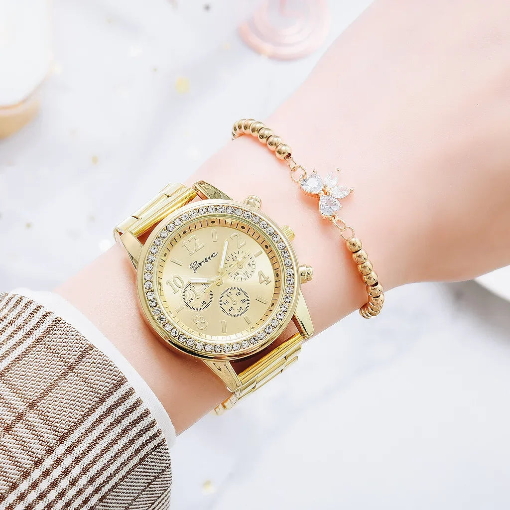 Women Watches Fashion Rose Gold Watch Ladies Bracelet Wristwatches Stainless Steel Silver Strap Female Quartz Watch Clock