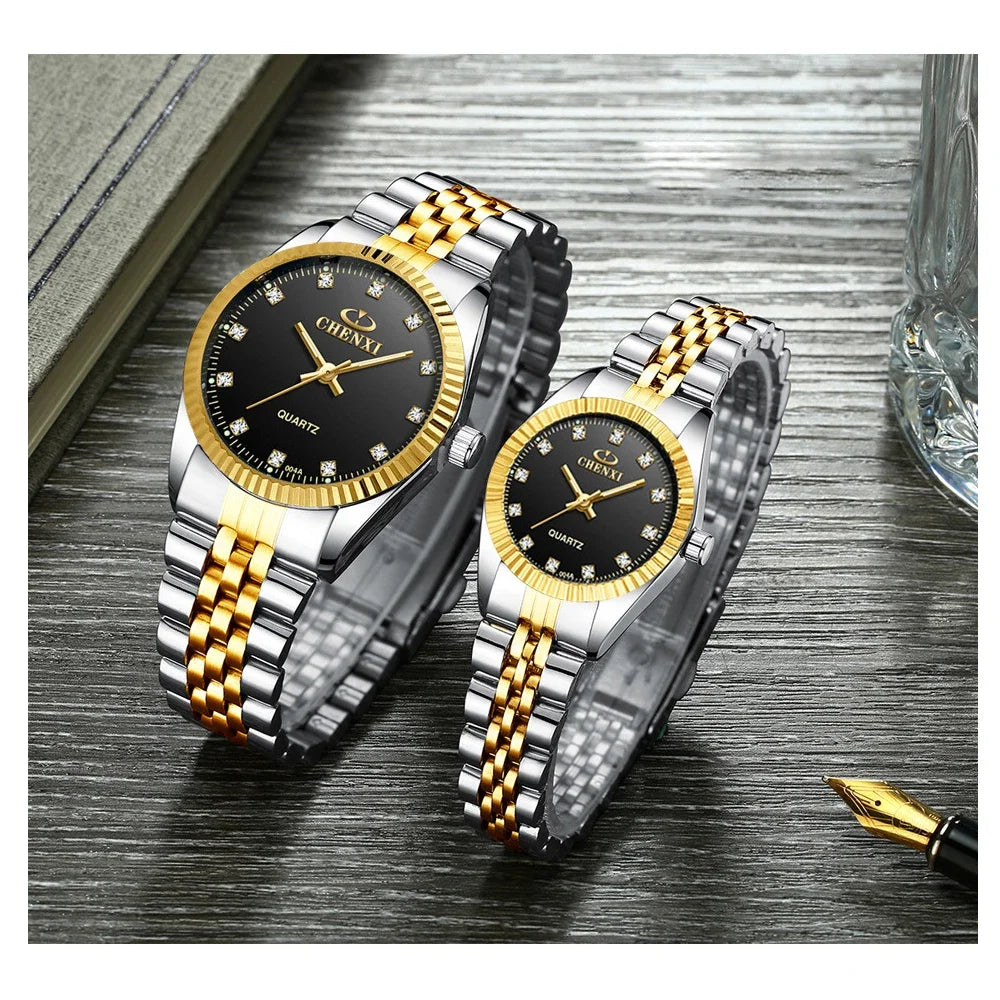 CHENXI 004A Luxury Women Watch Stainless Steel Quartz Watches Waterproof Diamond Woman Wristwatch Fashion Elegant Ladies Clock