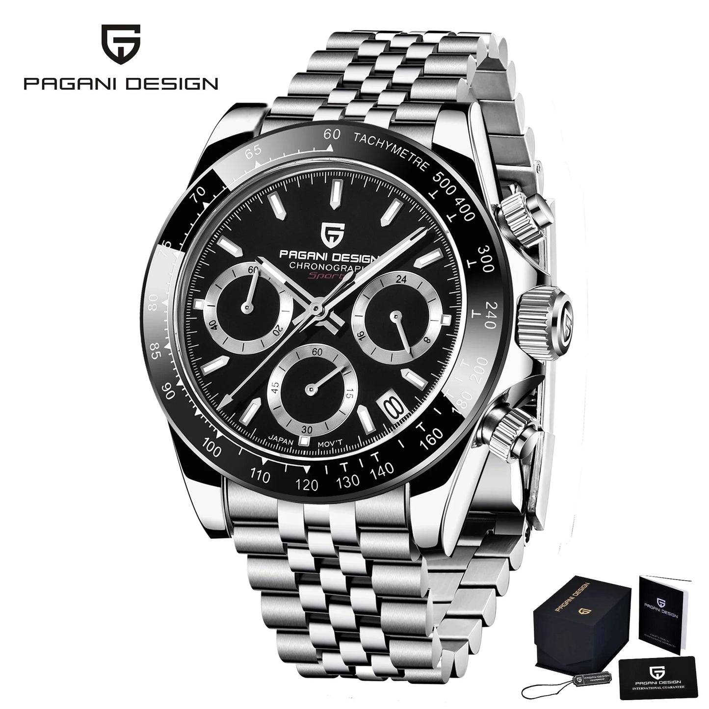 Pagani Design 2024 New Fashion Business Men's Timekeeping Quartz Watch Top grade Sapphire Stainless Steel Waterproof 10Bar Lumin