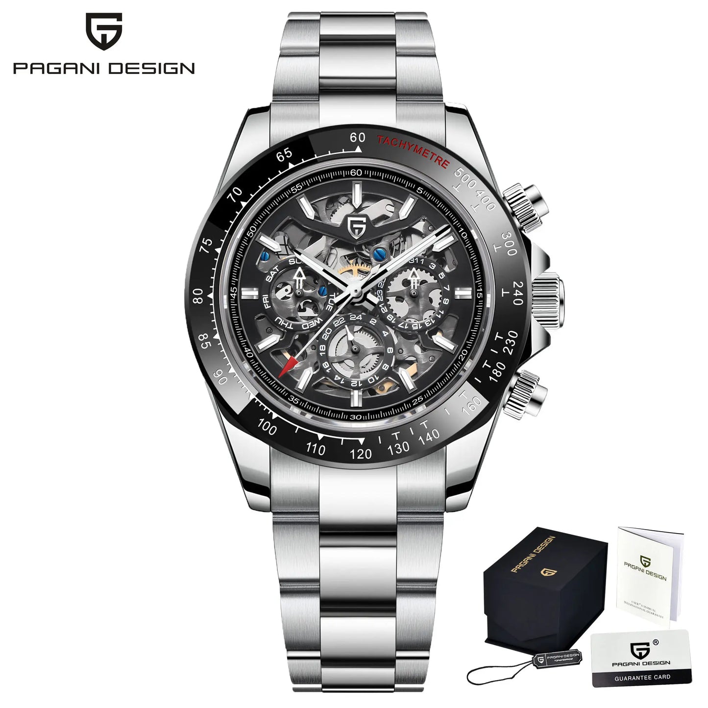 Pagani Design HZ 2196G Automatic Mechanical Watch Stainless Steel Waterproof Sport 10Bar Luxury Casual Watch for Men Reloj Hombr