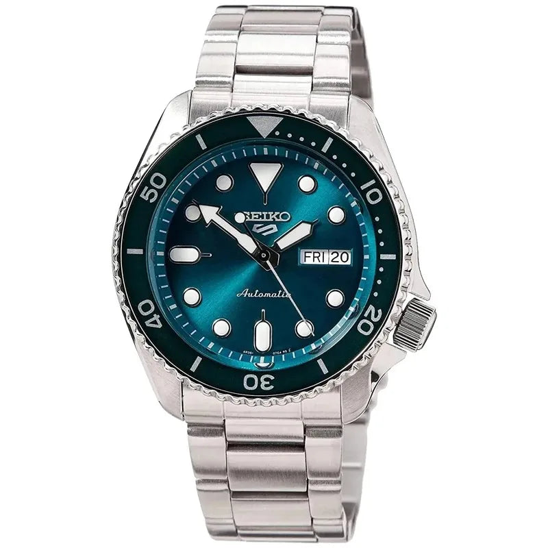 SUPER SALE Only 299AED. Limited Stock.  SEIKO Watch 5 Sports Series automatic Waterproof Steel Band Round Rotatable Quartz Classic Fashion Wristwatches