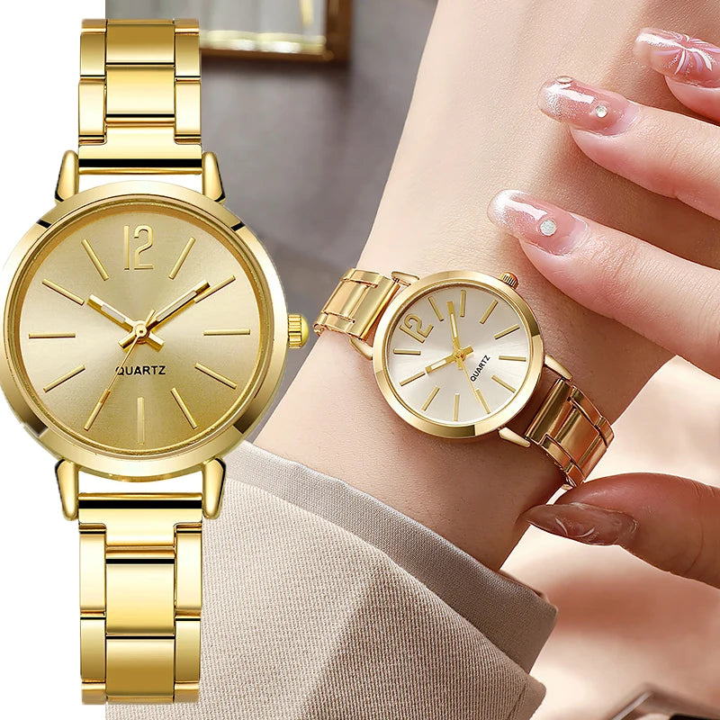 Luxury Women Watches Simple Dial Hollow Strap Bracelet Quartz Watch Fashion Ladies Wristwatch Clock For Girl Relogio Feminino